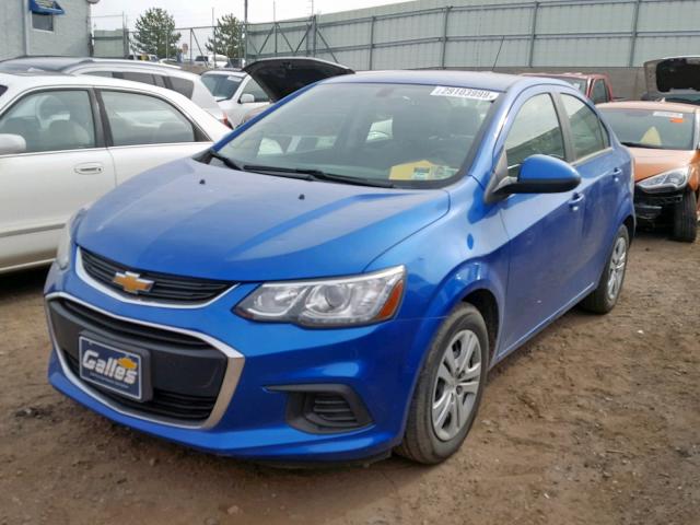 1G1JB5SH7H4172828 - 2017 CHEVROLET SONIC LS BLUE photo 2