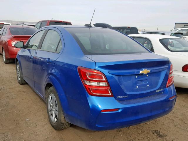 1G1JB5SH7H4172828 - 2017 CHEVROLET SONIC LS BLUE photo 3