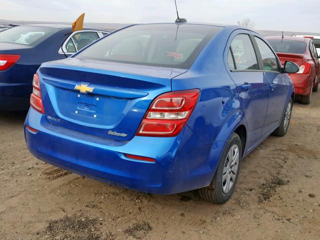 1G1JB5SH7H4172828 - 2017 CHEVROLET SONIC LS BLUE photo 4