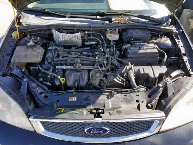 1FAFP34N47W364450 - 2007 FORD FOCUS ZX4 BLACK photo 7