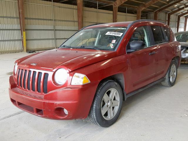 1J8FT47038D660996 - 2008 JEEP COMPASS SP RED photo 2