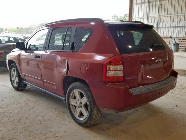 1J8FT47038D660996 - 2008 JEEP COMPASS SP RED photo 3