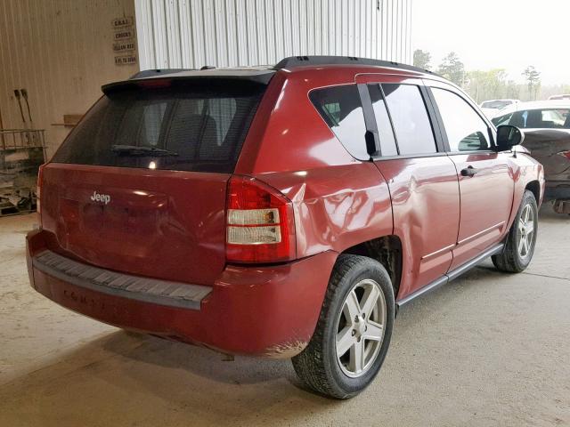 1J8FT47038D660996 - 2008 JEEP COMPASS SP RED photo 4