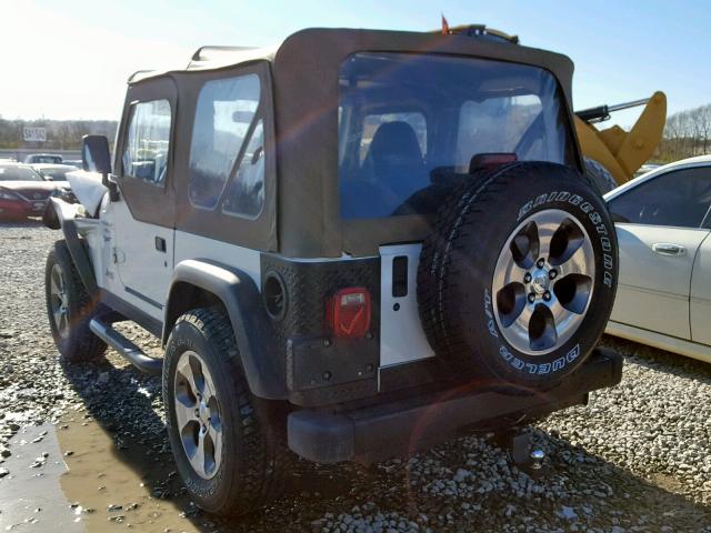 1J4FY19S2WP768716 - 1998 JEEP WRANGLER / WHITE photo 3