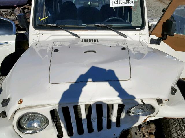 1J4FY19S2WP768716 - 1998 JEEP WRANGLER / WHITE photo 7