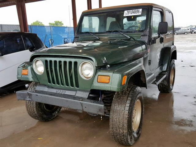 1J4FY49S0VP466423 - 1997 JEEP WRANGLER / GREEN photo 2