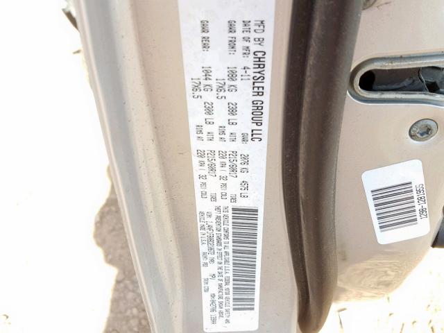 1J4NF1FB0BD210672 - 2011 JEEP COMPASS SP Күміс фото 10