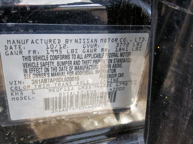 2013 Nissan Sentra Owners Manual >> 2013 Nissan Sentra S Black 3n1ab7ap0dl620815 Price History History Of Past Auctions 2013 Nissan Sentra Owners Manual >> 2013 Nissan Sentra S Black 3n1ab7ap0dl620815 Price History History Of Past Auctions