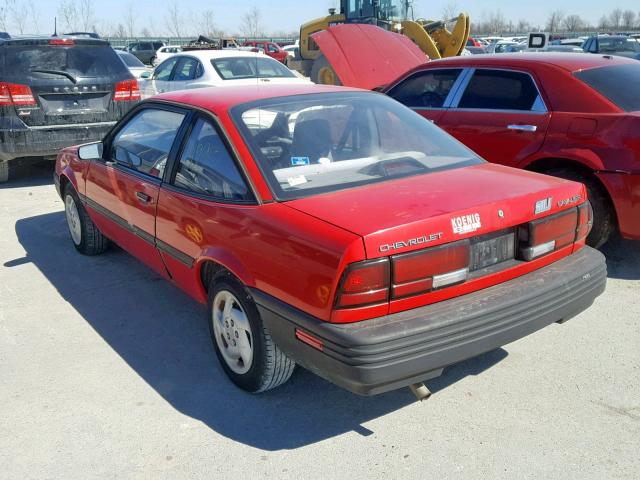 1G1JC1447N7123140 - 1992 CHEVROLET CAVALIER V RED photo 3