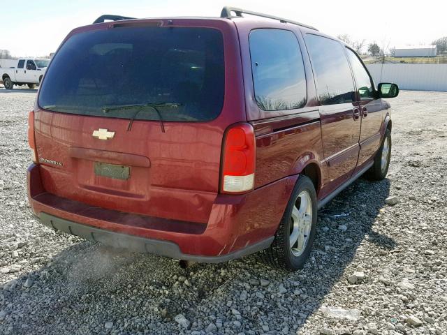 1GNDV23L35D206327 - 2005 CHEVROLET UPLANDER L 勃艮第红 照片 4