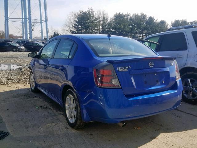 3N1AB6AP1CL706322 - 2012 NISSAN SENTRA 2.0 BLUE photo 3