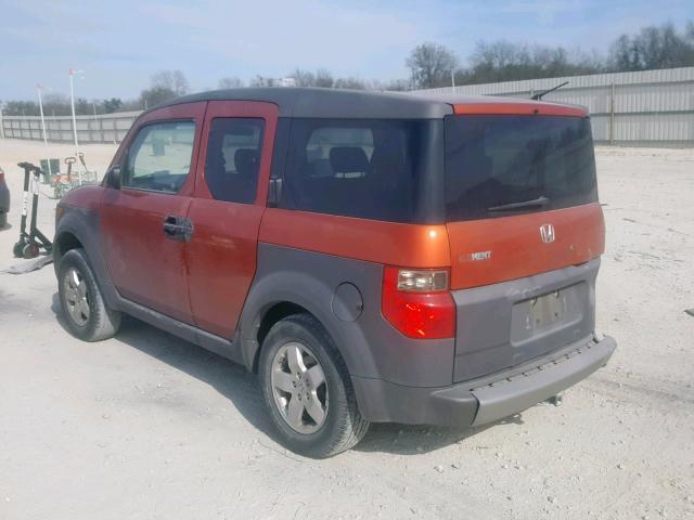 5J6YH17593L014253 - 2003 HONDA ELEMENT EX ORANGE photo 3