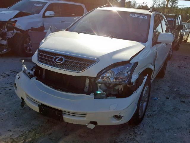 JTJHW31U882852596 - 2008 LEXUS RX 400H WHITE photo 2