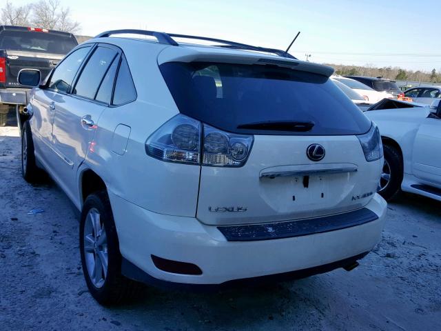 JTJHW31U882852596 - 2008 LEXUS RX 400H WHITE photo 3