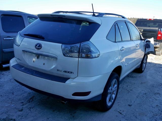 JTJHW31U882852596 - 2008 LEXUS RX 400H WHITE photo 4