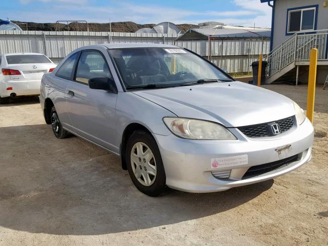 1HGEM22184L048802 - 2004 HONDA CIVIC DX V SILVER photo 1