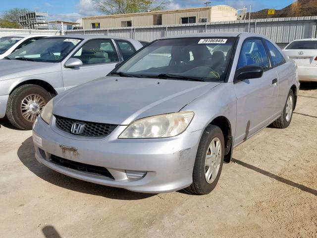 1HGEM22184L048802 - 2004 HONDA CIVIC DX V SILVER photo 2