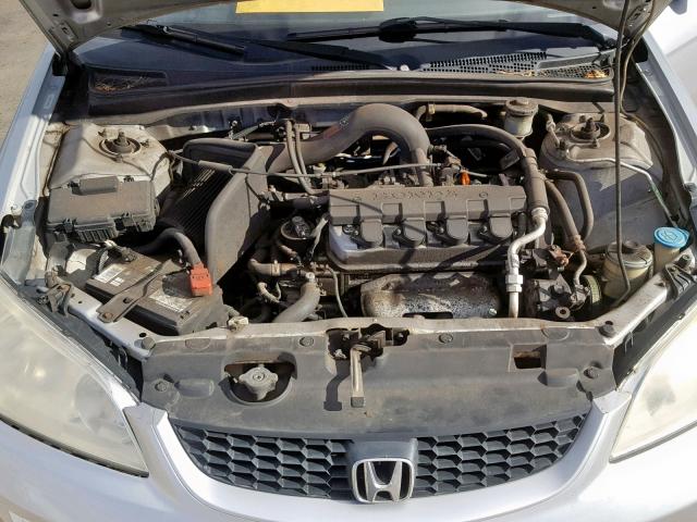 1HGEM22184L048802 - 2004 HONDA CIVIC DX V SILVER photo 7