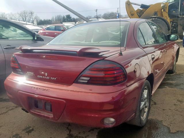 1G2NF52E24M649733 - 2004 PONTIAC GRAND AM S RED photo 4