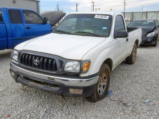 5TENL42NX1Z825865 - 2001 TOYOTA TACOMA WHITE photo 2