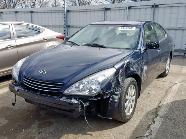 JTHBF30G830149068 - 2003 LEXUS ES 300 BLUE photo 2