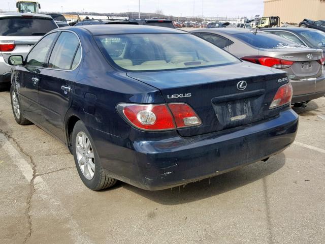 JTHBF30G830149068 - 2003 LEXUS ES 300 BLUE photo 3