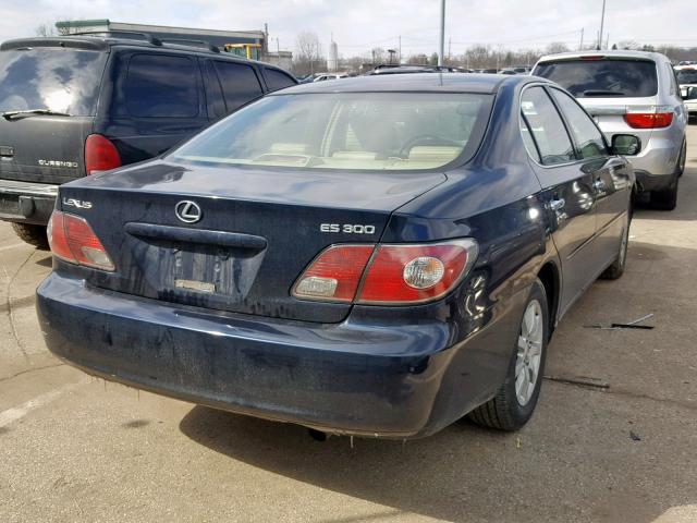 JTHBF30G830149068 - 2003 LEXUS ES 300 BLUE photo 4