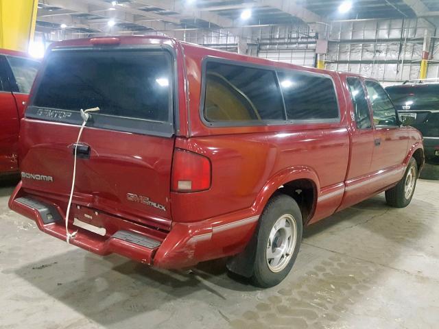 1GTCS1946V8523616 - 1997 GMC SONOMA RED photo 4