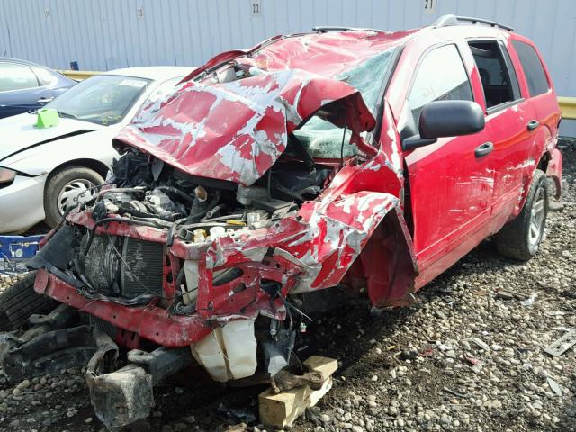 1D4HB48D45F546139 - 2005 DODGE DURANGO SL RED photo 2