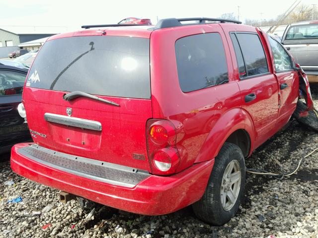 1D4HB48D45F546139 - 2005 DODGE DURANGO SL RED photo 4