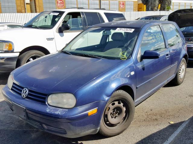 WVWBC21J0YW630466 - 2000 VOLKSWAGEN GOLF GL BLUE photo 2