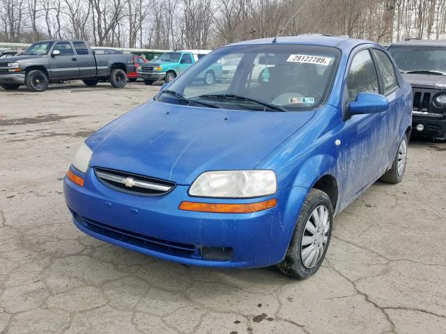 KL1TD52645B329643 - 2005 CHEVROLET AVEO BASE Көк фото 2