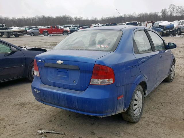 KL1TD52645B329643 - 2005 CHEVROLET AVEO BASE Көк фото 4