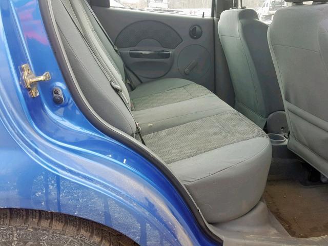 KL1TD52645B329643 - 2005 CHEVROLET AVEO BASE Көк фото 6