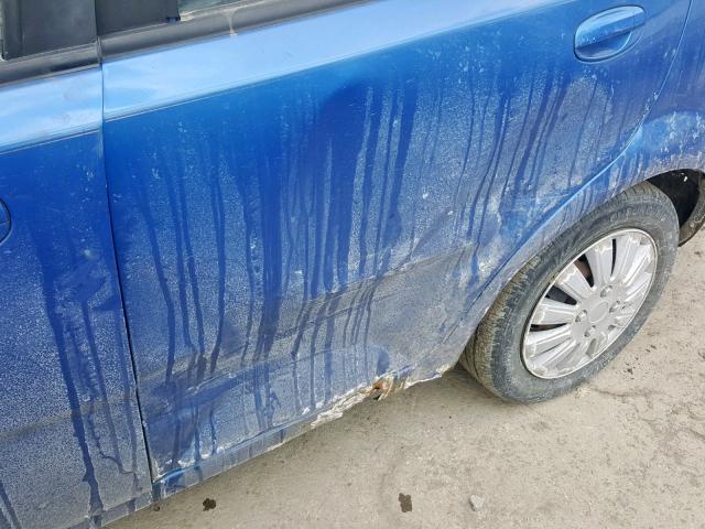 KL1TD52645B329643 - 2005 CHEVROLET AVEO BASE Көк фото 9