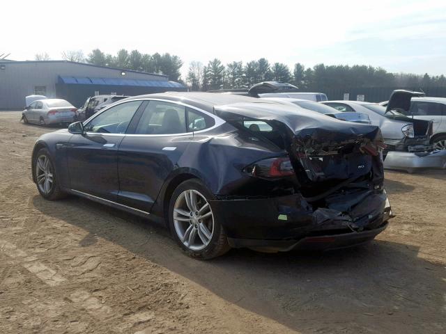 5YJSA1S11EFP48539 - 2014 TESLA MODEL S BLUE photo 3