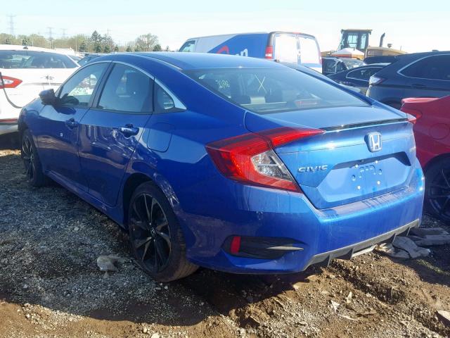 2HGFC2F88KH511711 - 2019 HONDA CIVIC SPOR BLUE photo 3