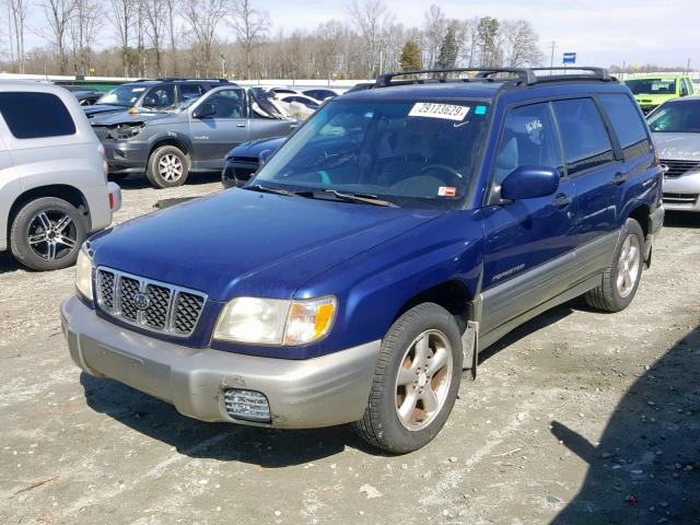 JF1SF655X1H735091 - 2001 SUBARU FORESTER S BLUE photo 2