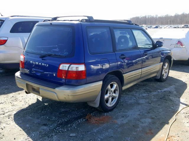 JF1SF655X1H735091 - 2001 SUBARU FORESTER S BLUE photo 4