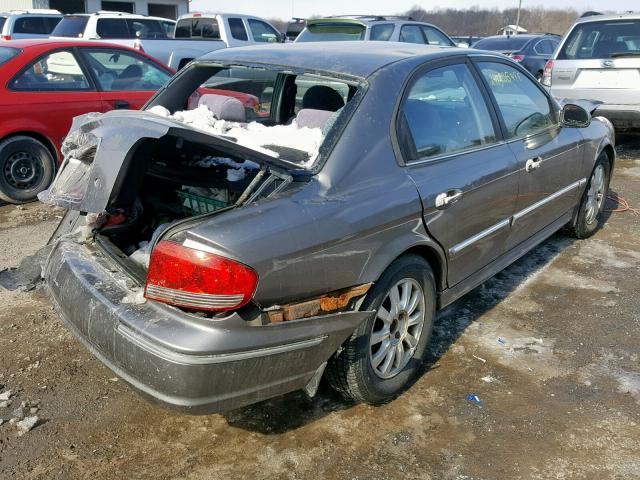 KMHWF35H53A834364 - 2003 HYUNDAI SONATA GLS GRAY photo 4