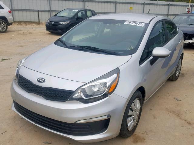 KNADM4A35G6564866 - 2016 KIA RIO LX SILVER photo 2