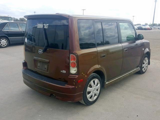 JTLKT324964123531 - 2006 TOYOTA SCION XB BROWN photo 4