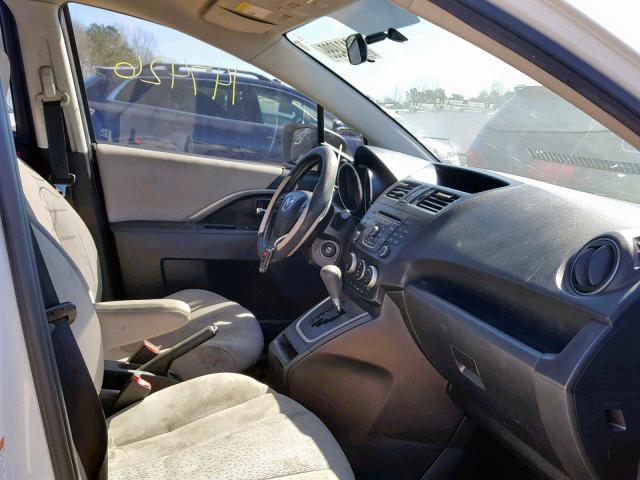 JM1CW2BL2C0109501 - 2012 MAZDA 5 WHITE photo 5