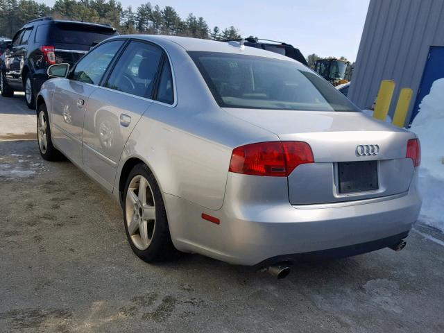 WAUDG78E05A546432 - 2005 AUDI A4 3.2 QUA SILVER photo 3