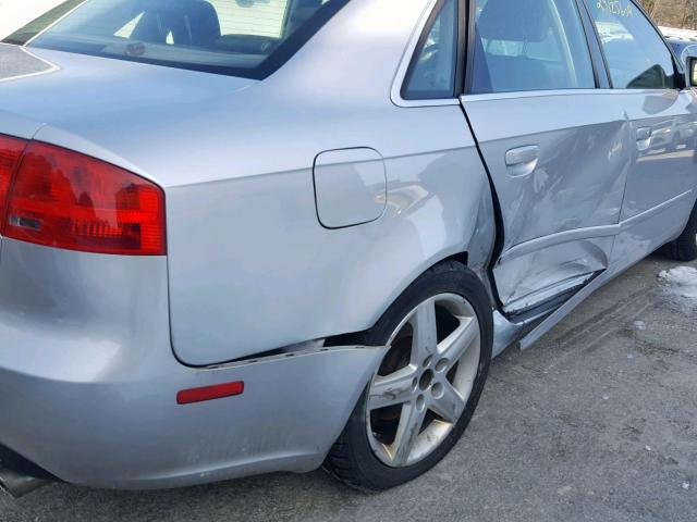 WAUDG78E05A546432 - 2005 AUDI A4 3.2 QUA SILVER photo 9