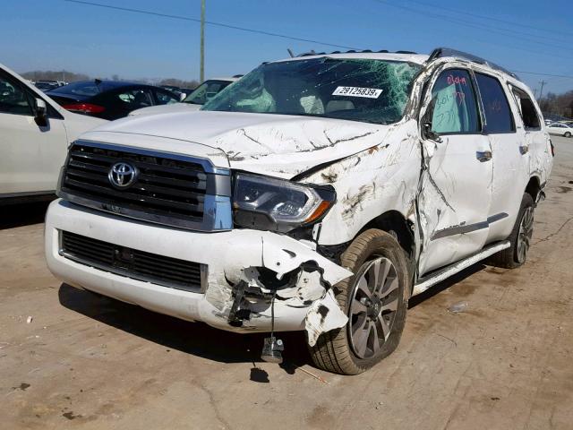 5TDKY5G15JS071562 - 2018 TOYOTA SEQUOIA LI WHITE photo 2