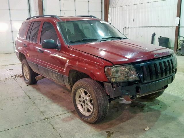 1J4GW48S14C372858 - 2004 JEEP GRAND CHER MAROON photo 1