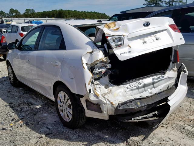 KNAFU4A25C5584535 - 2012 KIA FORTE EX WHITE photo 3