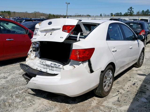 KNAFU4A25C5584535 - 2012 KIA FORTE EX WHITE photo 4