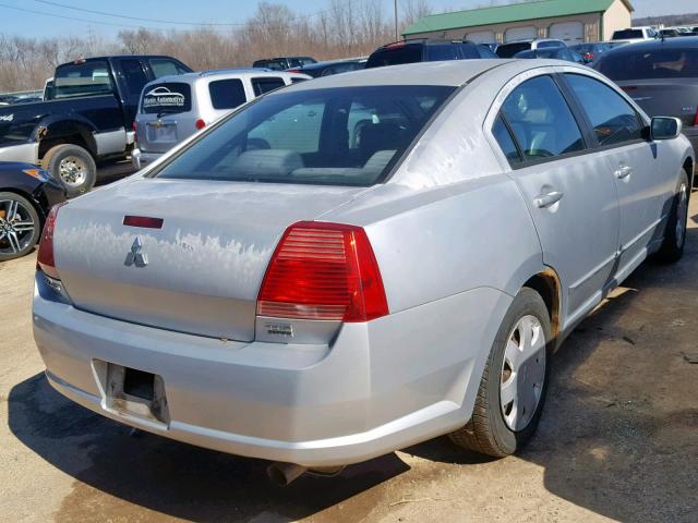 4A3AB36S64E121954 - 2004 MITSUBISHI GALANT LS SILVER photo 4